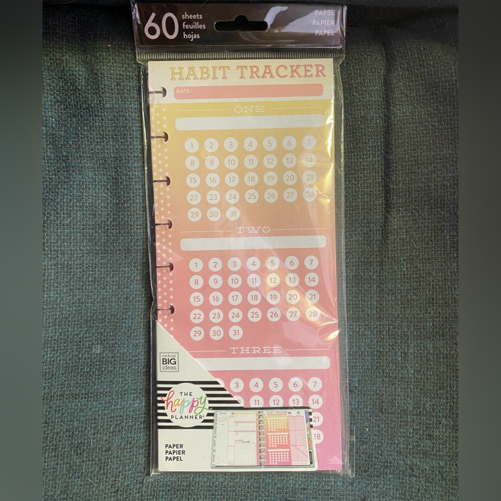 Happy Planner daily habit tracker